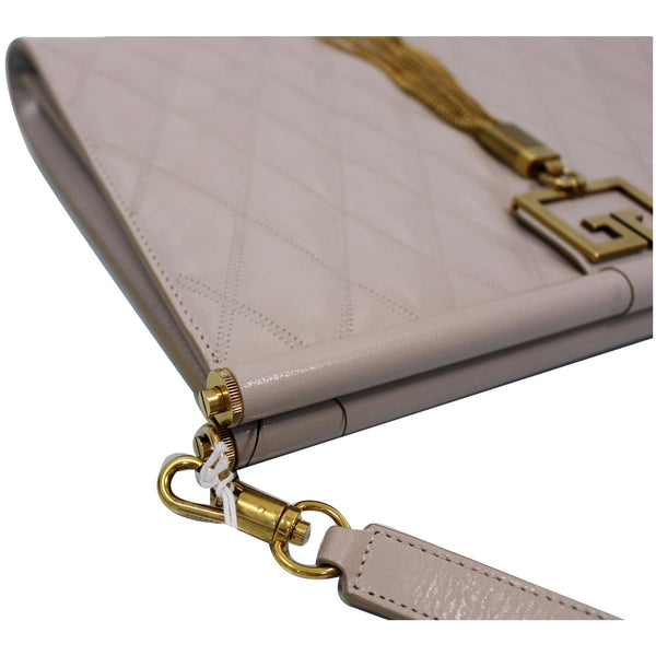 GIVENCHY Large Gem Goatskin Shoulder Bag Galet