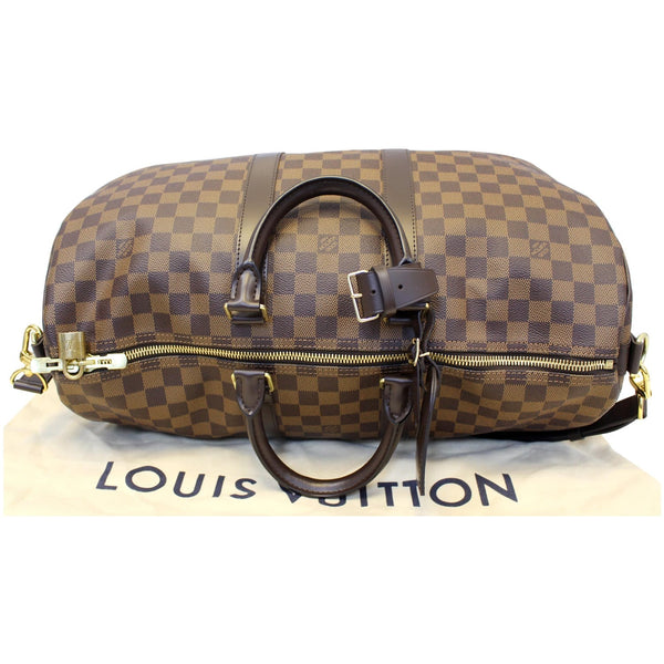 LOUIS VUITTON Keepall 45 Bandouliere Damier Ebene Travel Bag Brown-US