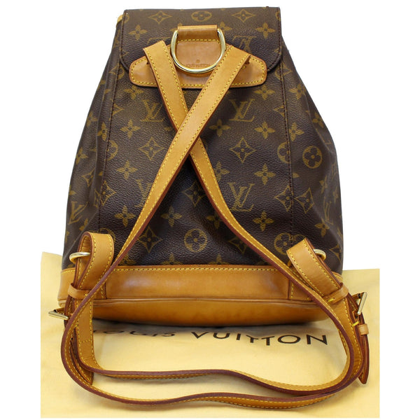 LOUIS VUITTON Montsouris MM Monogram Canvas Backpack Bag Brown