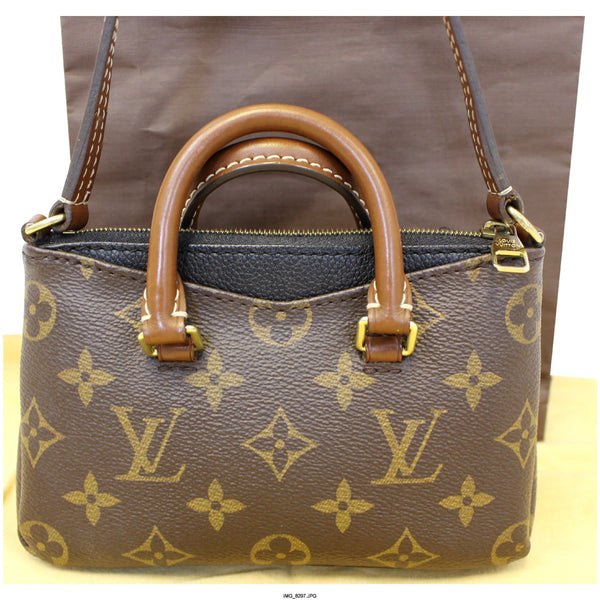 LOUIS VUITTON Nano Pallas Monogram Canvas Shoulder Crossbody Bag-US