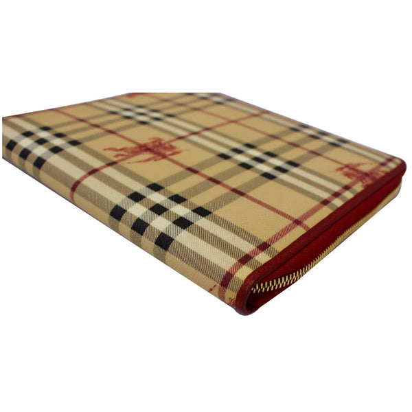 BURBERRY Check Leather iPad Cover Red-US