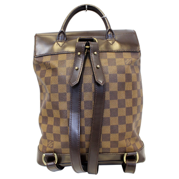 Louis Vuitton Damier Ebene Soho Backpack Bag front look