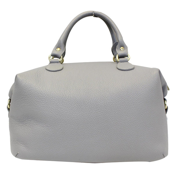 Versace Collection Pebbled Leather Shoulder Bag Grey