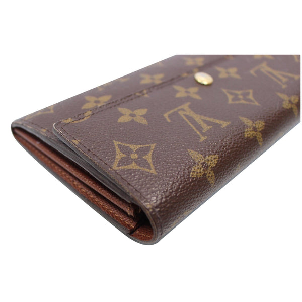 LOUIS VUITTON Sarah Monogram Canvas Wallet Brown