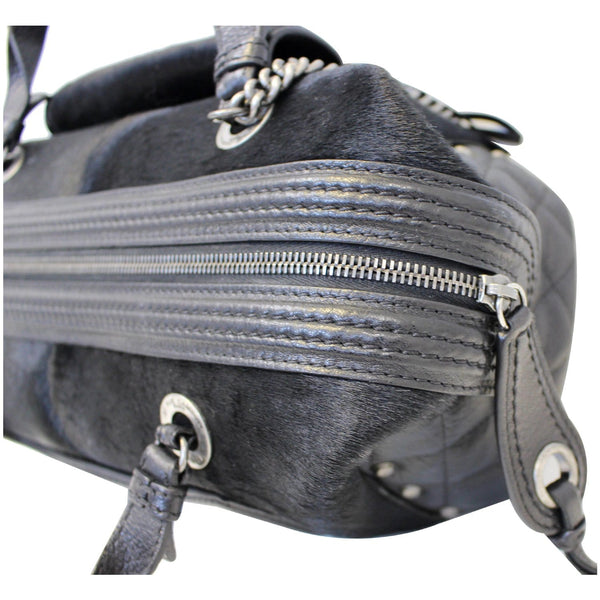 CHANEL Paris Dallas Pony Hair Leather Fringe Bowling Bag Black-US