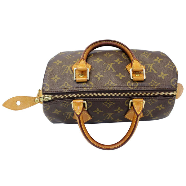 LOUIS VUITTON Speedy 25 Monogram Canvas Satchel Bag Brown-US