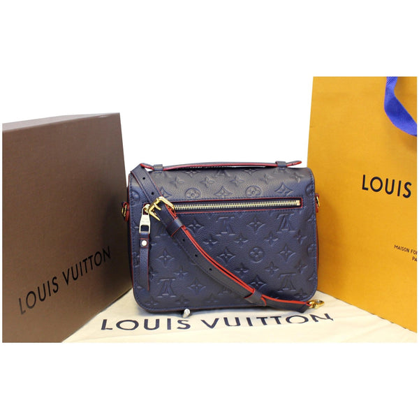 LOUIS VUITTON Metis Pochette Empreinte Leather Crossbody Bag Blue-US