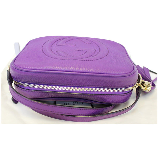 Gucci Crossbody Bag Soho Disco Pebbled Leather purple