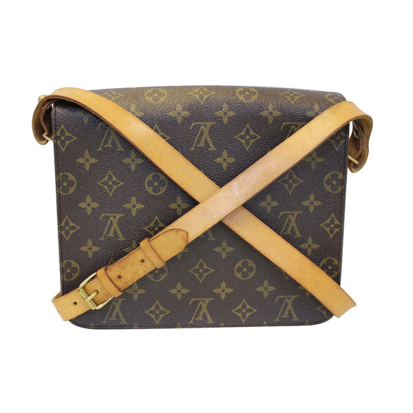 LOUIS VUITTON Cartouchiere MM Monogram Canavs Crossbody Bag Brown