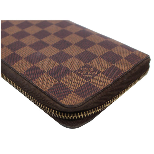 LOUIS VUITTON Zippy Damier Ebene Organizer Wallet Brown