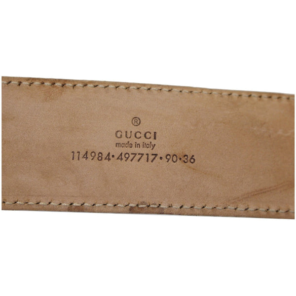 Gucci Belt Interlocking G Leather White Size 41 - gucci logo