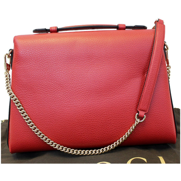Gucci Shoulder Bag Interlocking GG Calfskin Leather - back view