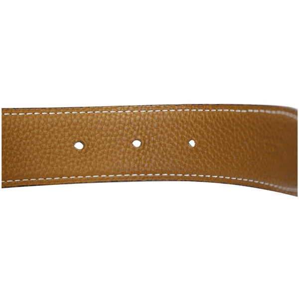 HERMES Buckle H Reversible Belt Black Size 43