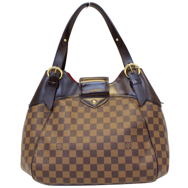 LOUIS VUITTON Sistina MM Damier Ebene Shoulder Bag Brown-US