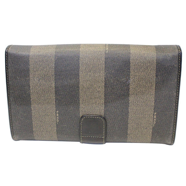 Fendi Vintage Pequin Stripe Wallet Brown