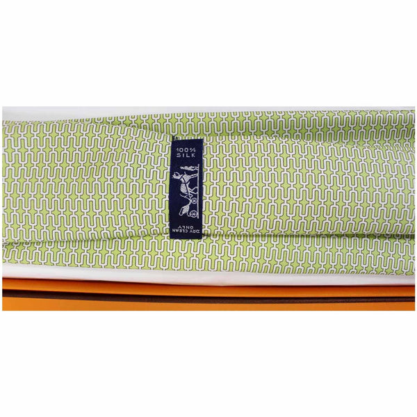 HERMES Men's Silk Neck Tie Lime