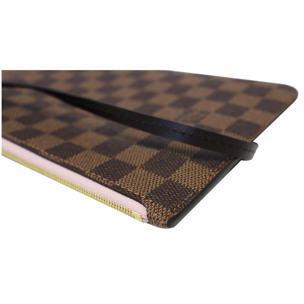 Louis Vuitton Neverfull MM Pochette Wristlet Pouch brown