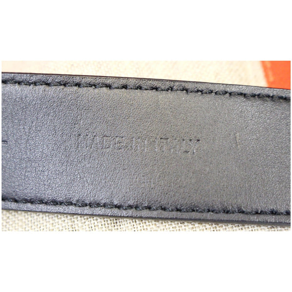 Valentino Logo Black Leather Belt Size 36-US