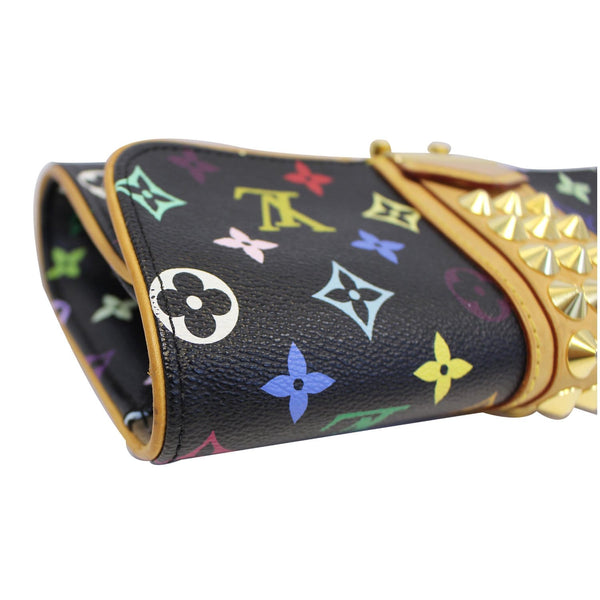 LOUIS VUITTON Courtney Multicolore Monogram Clutch Bag Black