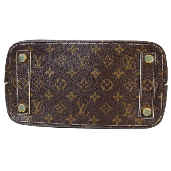 Down view Louis Vuitton Fetish Lockit Monogram Canvas Tote Bag