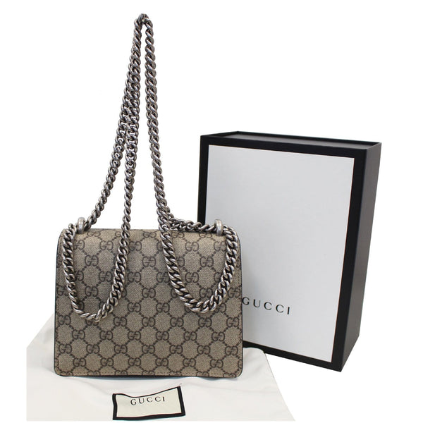 GUCCI Dionysus Mini GG Supreme Canvas Crossbody Bag Beige