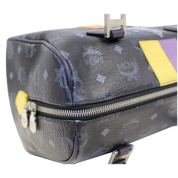 MCM Visetos Lion Princess Boston Bag Black-US