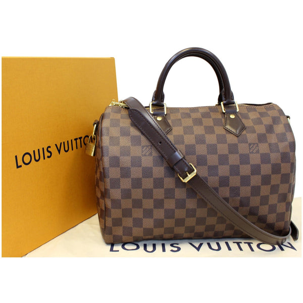 LOUIS VUITTON Speedy 30 Bandouliere Damier Ebene Shoulder Bag Brown