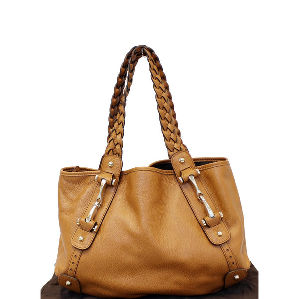 GUCCI Pelham Brown Leather Hobo Bag 336654-US