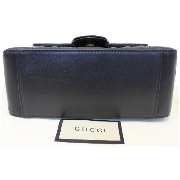 GUCCI GG Marmont Mini Leather Top Handle Shoulder Bag Black 547260