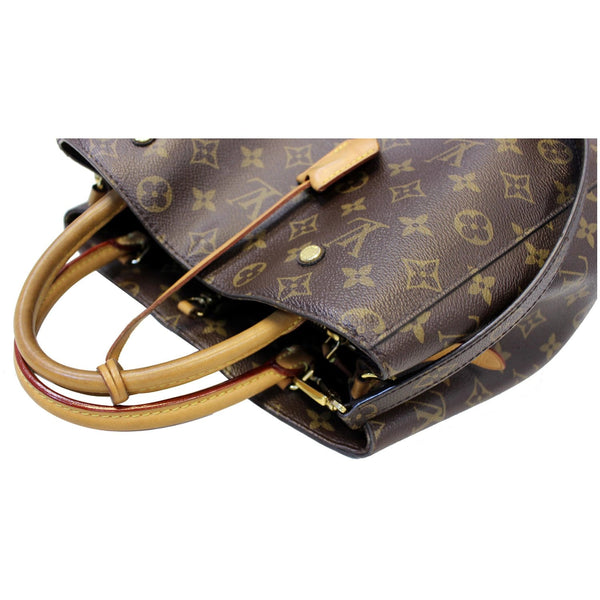 LOUIS VUITTON Montaigne MM Monogram Canvas Shoulder Bag Brown