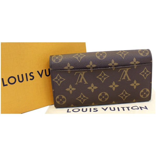 LOUIS VUITTON Sarah Monogram Canvas Wallet Brown