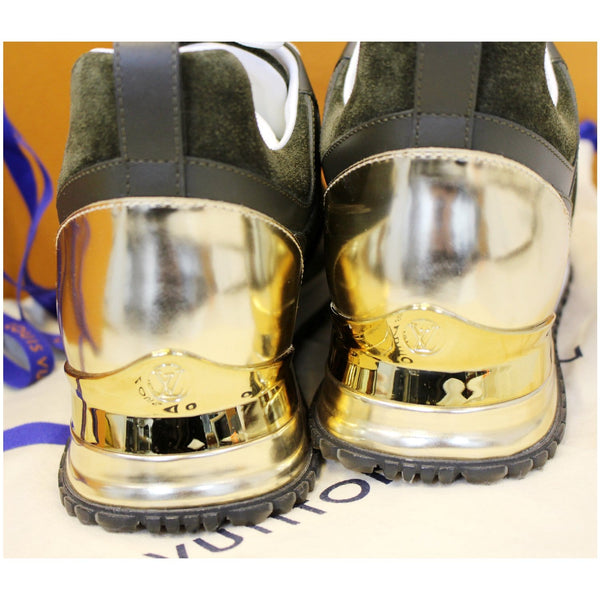 Louis Vuitton Run Away Suede Leather Sneakers heals