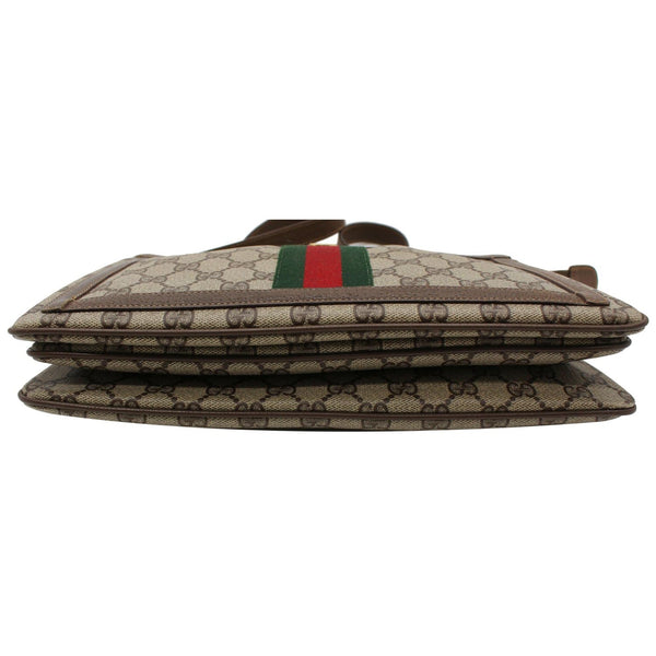 GUCCI Vintage Web Detail GG Canvas Shoulder Bag Beige