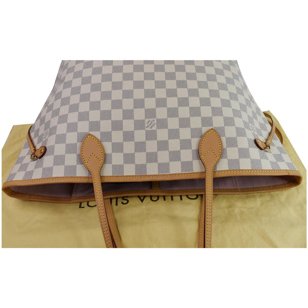 Louis Vuitton Neverfull MM Damier Azur bag upside view