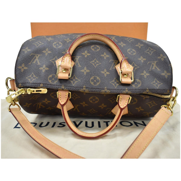 LOUIS VUITTON Speedy 30 Bandouliere Monogram Canvas Shoulder Bag Brown