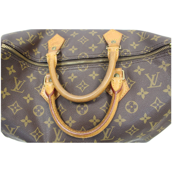 top look lv Speedy 35 Monogram Canvas Satchel Bag