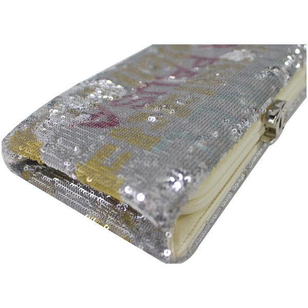 Chanel La Pausa Embroidered Satin Sequin Clutch Bag for women