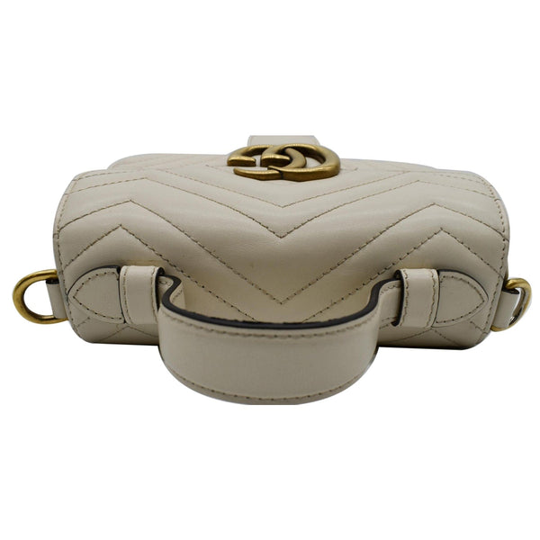 GUCCI GG Marmont Mini Top Handle Shoulder Bag White 547260