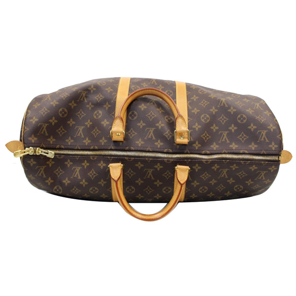 top view lv Keepall 55 Monogram Canvas Travel Bag