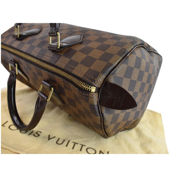 Louis Vuitton Speedy 30 Damier Ebene Satchel Bag Brown -side corner