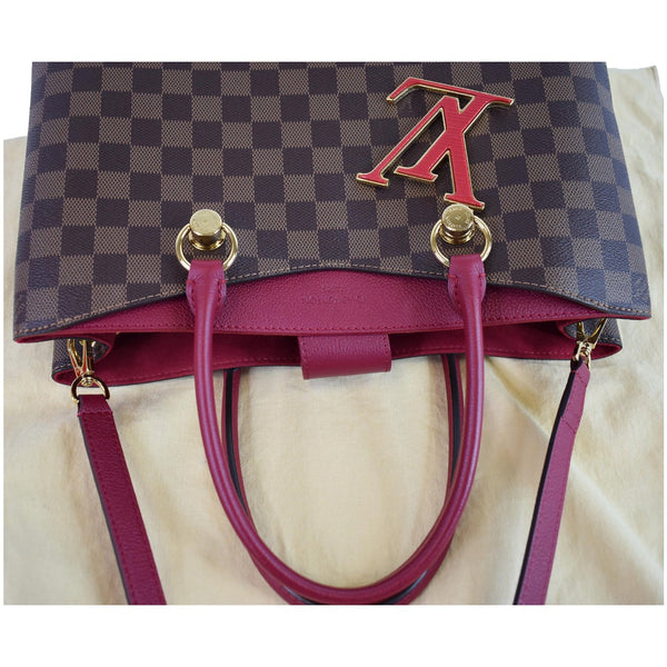 LOUIS VUITTON LV Riverside Damier Ebene Shoulder Bag Red
