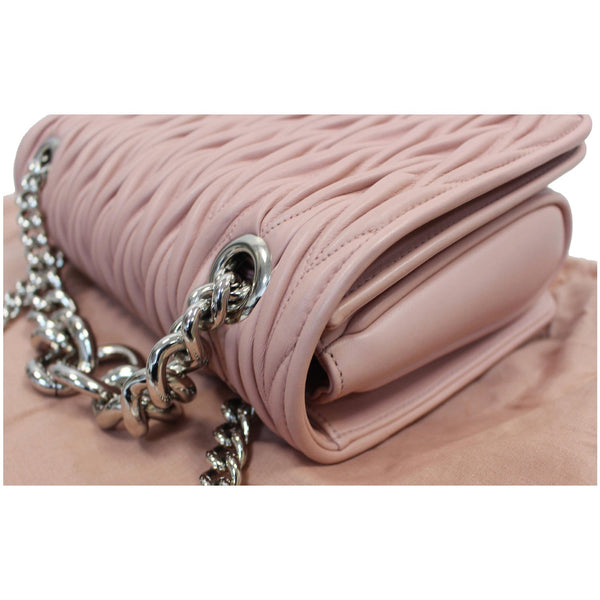 MIU MIU Nappa Matelasse Club Shoulder Bag Mauve
