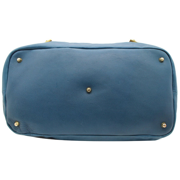 CHLOE Cary Zipped Leather Tote Bag Blue
