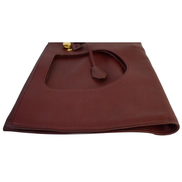 TOM FORD Alix Padlock Zip Fold-over Leather Shoulder Bag Red