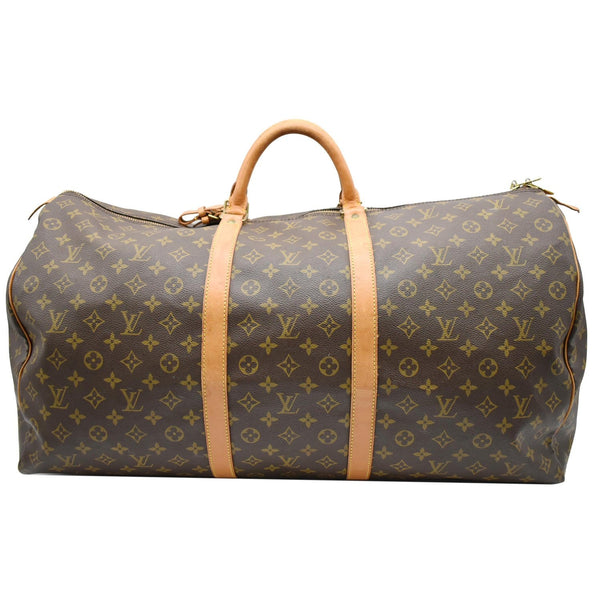 LOUIS VUITTON Keepall 60 Monogram Canvas Travel Bag Brown