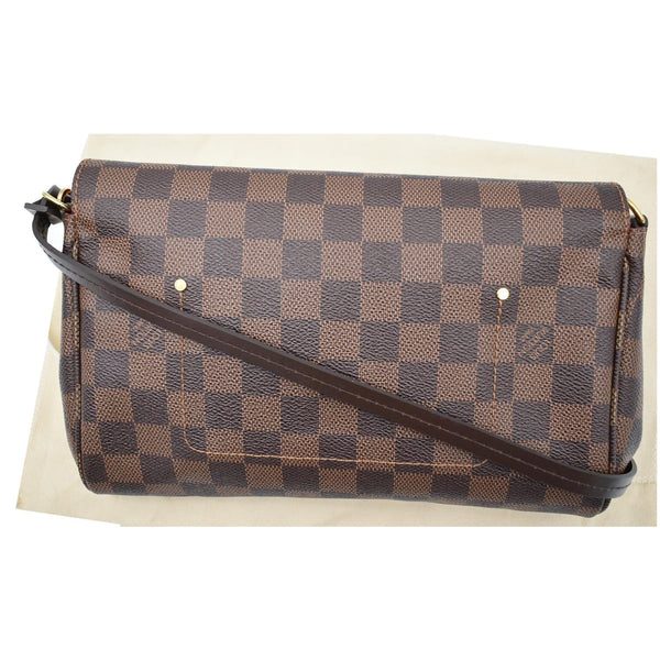 LOUIS VUITTON Favorite MM Damier Ebene Crossbody Bag Brown