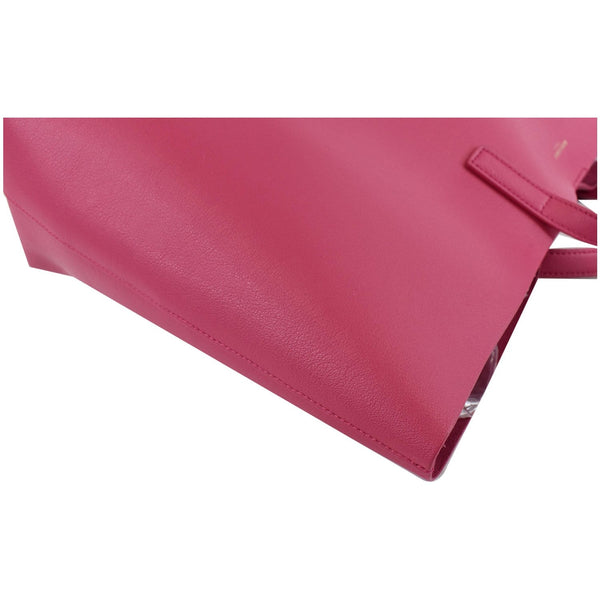 YVES SAINT LAURENT Large Leather Shopping Tote Bag Pink