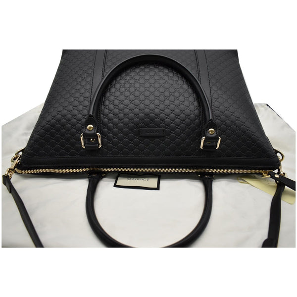 GUCCI Micro Guccissima Leather 2Way Shoulder Bag Black 449655