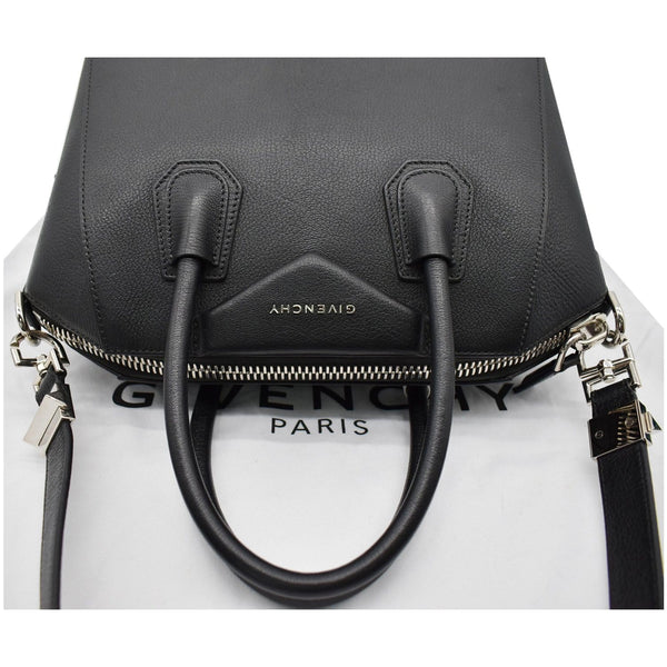 GIVENCHY Antigona Medium Goatskin Leather Shoulder Bag Black