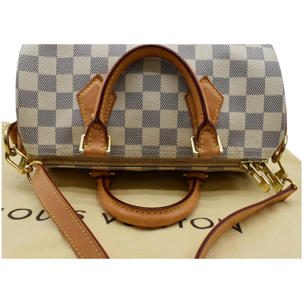 Louis Vuitton Speedy 25 Bandouliere Damier Azur bag handles
